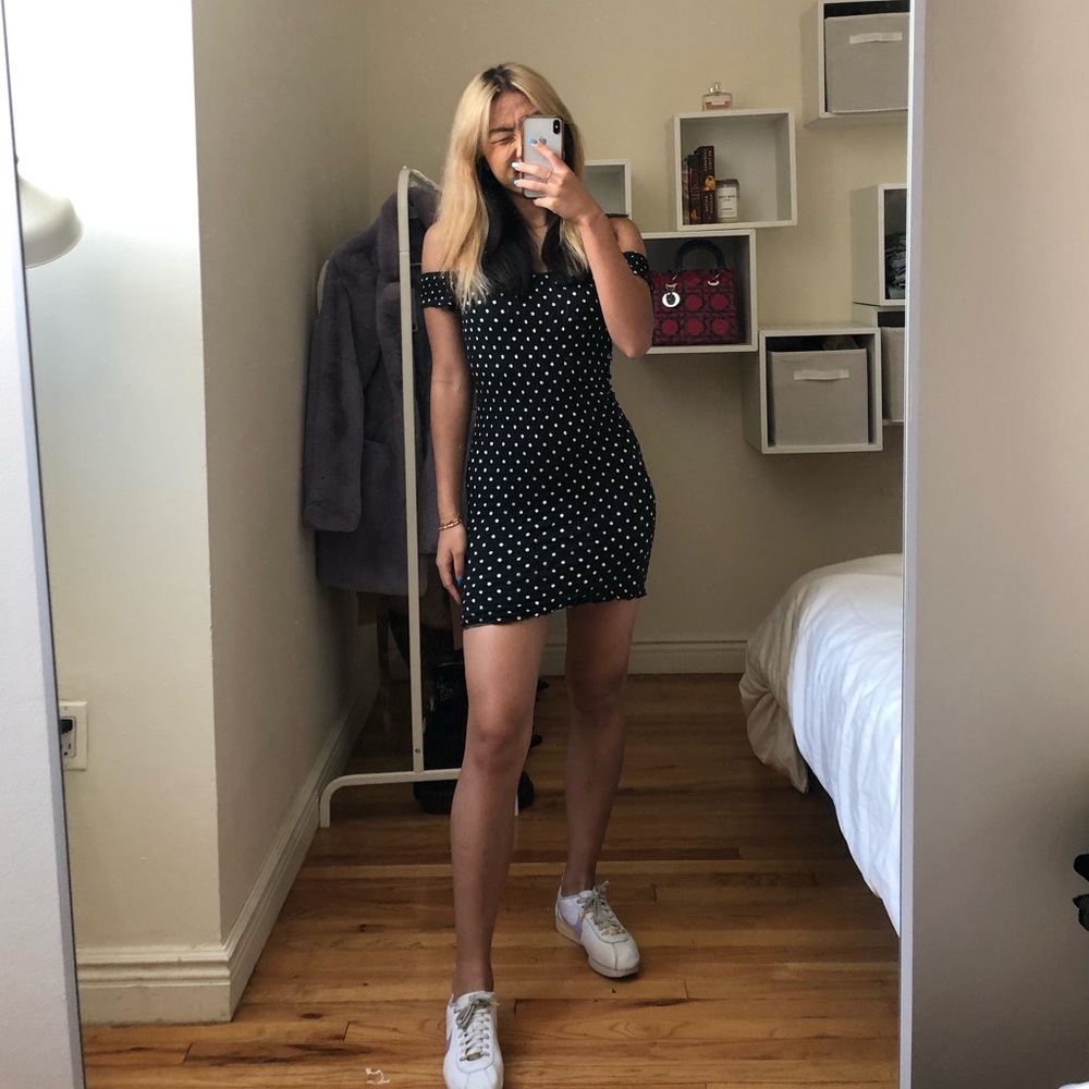 topshop polkadot summer dress